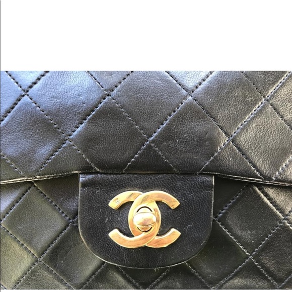 Authentic Chanel Lambskin Quilted Flap Bag Black - Picture 6 of 8